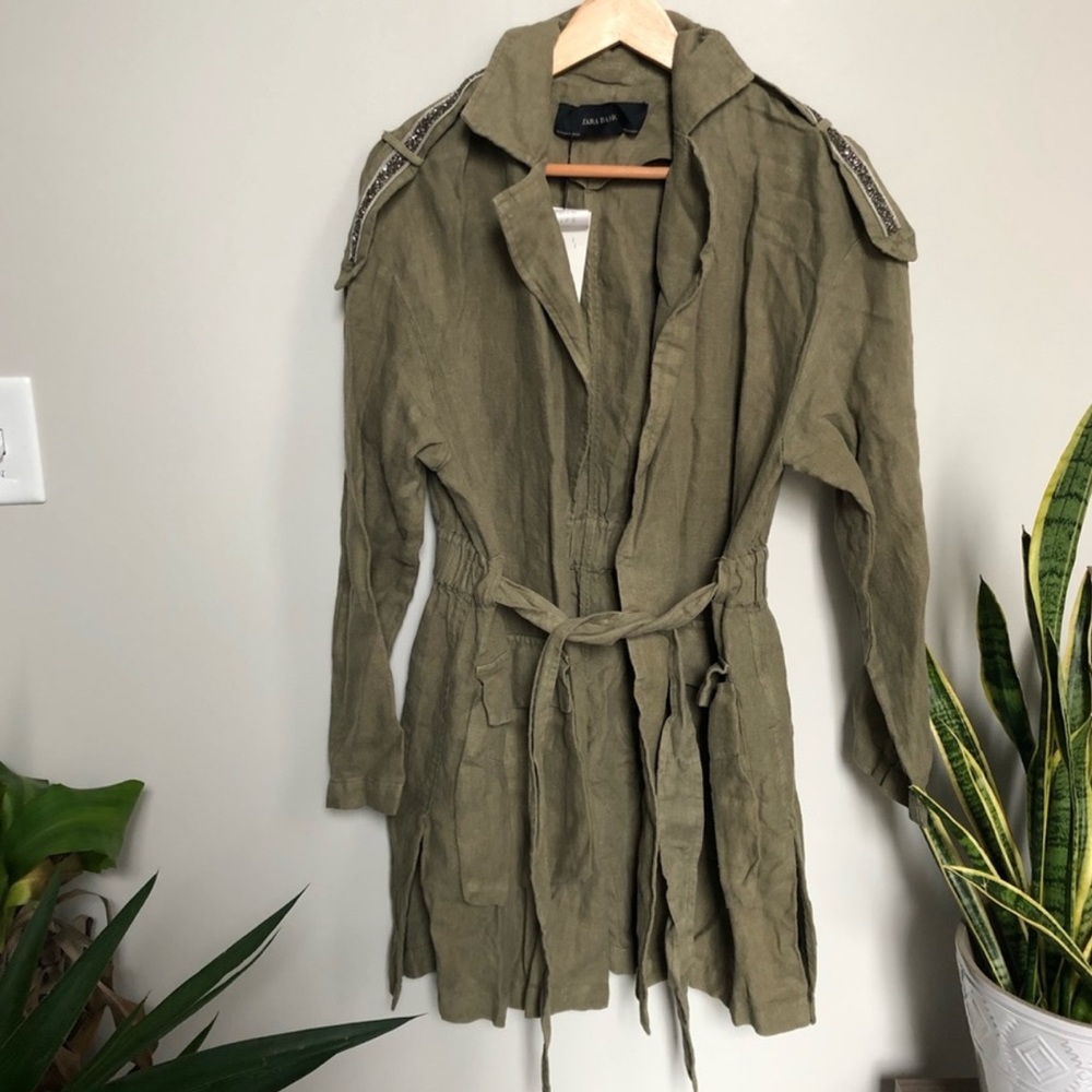 green zara utility coat - Picture 1 of 9